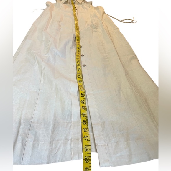 Free People Vanilla,cream,white long linen,dress, cardigan,vest,duster,Large,NWT - Picture 6 of 7